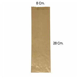 Kraft Baget Dürüm Şemua Kese Kağıdı - 8 X 28 Cm. - 0.5 Kg. - Ortalama 130 Ad - Paket