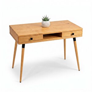 Modest Desk: Masif Çalışma & Laptop Masası 2 Çekmece 1 Bölme - 120x60 Tk