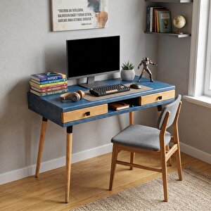 Modest Desk: Masif Çalışma & Laptop Masası 2 Çekmece 1 Bölme - 120x60 Ig-tk