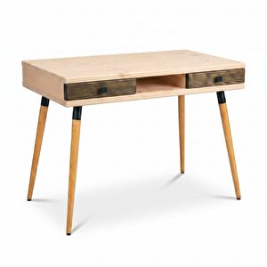 Modest Desk: Masif Çalışma & Laptop Masası 2 Çekmece 1 Bölme - 120x60 Bz-cv