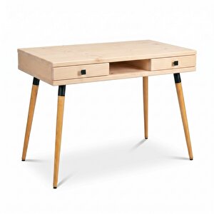 Modest Desk: Masif Çalışma & Laptop Masası 2 Çekmece 1 Bölme - 120x60 Bz