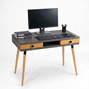 Modest Desk: Masif Çalışma & Laptop Masası 2 Çekmece 1 Bölme - 120x60 An-tk