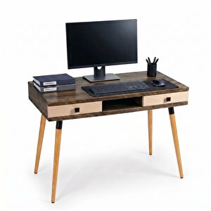 Modest Desk: Masif Çalışma & Laptop Masası 2 Çekmece 1 Bölme - 120x60 Cv-bz