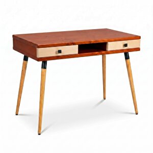 Modest Desk: Masif Çalışma & Laptop Masası 2 Çekmece 1 Bölme - 120x60 Bk-bz
