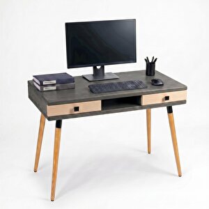 Modest Desk: Masif Çalışma & Laptop Masası 2 Çekmece 1 Bölme - 120x60 An-bz