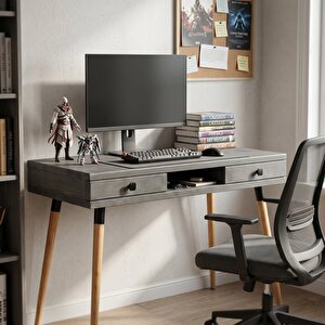 Modest Desk: Masif Çalışma & Laptop Masası 2 Çekmece 1 Bölme - 120x60 An