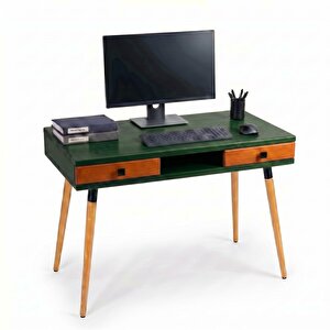 Modest Desk: Masif Çalışma & Laptop Masası 2 Çekmece 1 Bölme - 120x60 Ye-bk