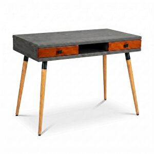 Modest Desk: Masif Çalışma & Laptop Masası 2 Çekmece 1 Bölme - 120x60 An-bk