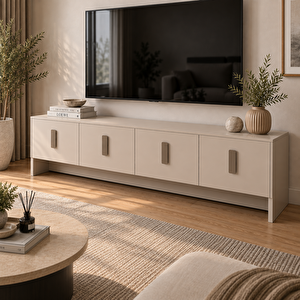 Star Tv Ünitesi 180 Cm 4 Kapaklı Modern Çok Amaçlı Televizyon Sehpası
