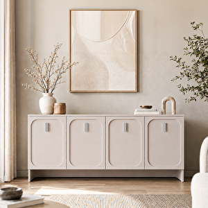 Altay 180 Cm Konsol Mdf Membran Kapaklı Modern Salon Ve Yemek Odası Konsolu