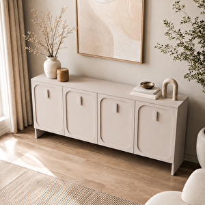 Altay 180 Cm Konsol Mdf Membran Kapaklı Modern Salon Ve Yemek Odası Konsolu