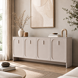 Altay 180 Cm Konsol Mdf Membran Kapaklı Modern Salon Ve Yemek Odası Konsolu