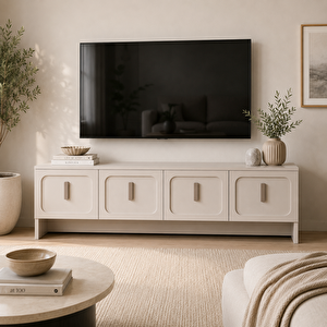 Altay 180 Cm Tv Ünitesi Mdf Membran Kapaklı Modern Televizyon Sehpası