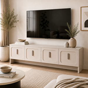 Altay 180 Cm Tv Ünitesi Mdf Membran Kapaklı Modern Televizyon Sehpası