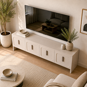 Altay 180 Cm Tv Ünitesi Mdf Membran Kapaklı Modern Televizyon Sehpası