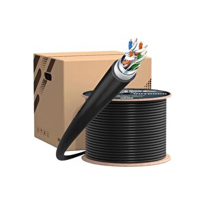 Rdc-57 305mt 23awg Outdoor Dış Ortam Siyah Cat6 Kablo 0.57mm