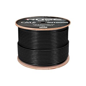 Rdc-57 305mt 23awg Outdoor Dış Ortam Siyah Cat6 Kablo 0.57mm