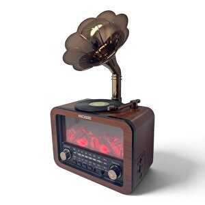 Sp-450 Nostaljik Radyo Bluetooth/usb/sd Kart Girişli Şömine Efektli