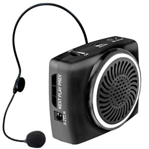 Usb'li Taşınabilir Mini Rehber Amfisi Kablolu Headset Mikrofonlu