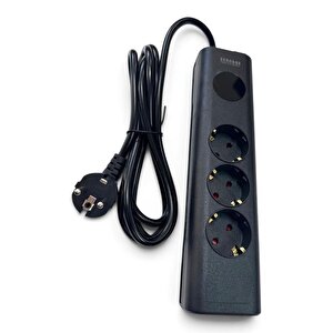 Eurobox Sh-4631 3'lü 2metre Kablolu Akım Korumalı Grup Priz