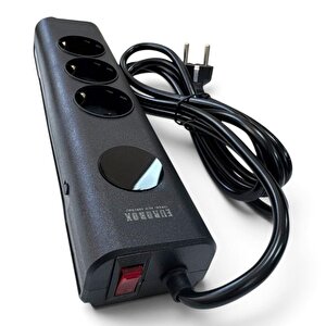 Eurobox Sh-4631 3'lü 2metre Kablolu Akım Korumalı Grup Priz