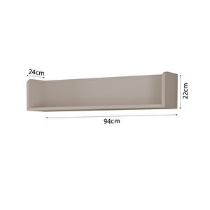 X2130 Daffy Duvar Rafı Kumtaşı - 94 Cm Geniş, 24 Cm Derin Ve Yuvarlatılmış Köşeli