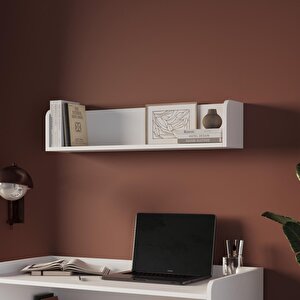 X2140 Daffy Duvar Rafı Beyaz - 94 Cm Geniş, 24 Cm Derin Ve Yuvarlatılmış Köşeli