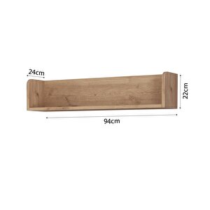 X2150 Daffy Duvar Rafı Sepet - 94 Cm Geniş, 24 Cm Derin Ve Yuvarlatılmış Köşeli