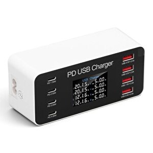 Pm-26056 8 Port Dijital Şarj İstasyonu 4xusb+4xpd