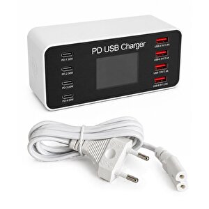 Pm-26056 8 Port Dijital Şarj İstasyonu 4xusb+4xpd