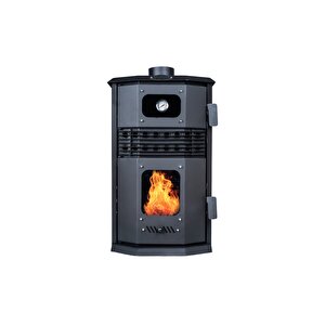 Exclusive İf-02 Fırınlı Odun Ve Pelet Sobası - Tek Camlı Izgara Fanlı