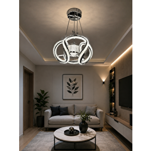 Çift Taraflı Led Yüksek Aydınlatmalı Kumandalı Avize