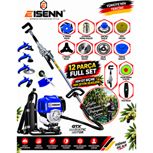 Esx-1250 Pro 12 Parça Full Set Sırt Tipi Zeytin Silkeme Hasat Toplama Tırpan Motoru