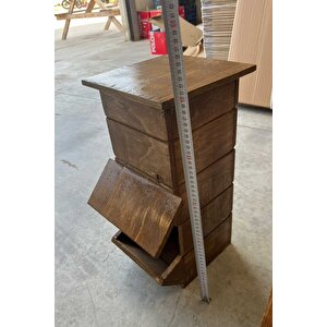 2 Adet Ahşap Ceviz Cilalı Mama İstasyonu, Yağmura Ve Rüzgara Dayanıklı Uzun Ömürlü Sokak Kedileri İçin Mama Kabı 50x25x25 Cm Mldcat (monteli Teslimat)