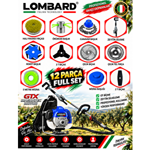 Olivaro-12x 12 Parça Özel Set Sırt Tipi Zeytin Silkeme Hasat Toplama Magnatec Seri Tırpan Motoru