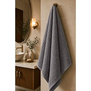 Büyük Banyo Havlusu 90x150 Cm Ivy Collection 650 Gr Gri
