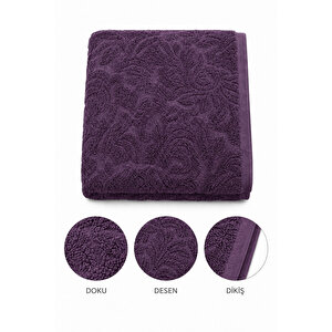 Büyük Banyo Havlusu 90x150 Cm Ivy Collection 650 Gr Mor