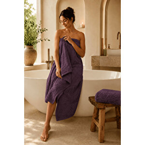 Büyük Banyo Havlusu 90x150 Cm Ivy Collection 650 Gr Mor
