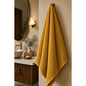 Büyük Banyo Havlusu 90x150 Cm Ivy Collection 650 Gr Hardal