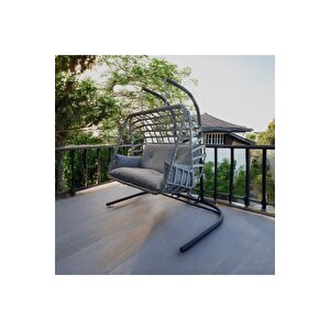 Çift Kişilik Rattan Örgü Salıncak , Hamak