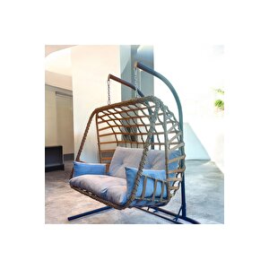 Çift Kişilik Rattan Örgü Salıncak , Hamak