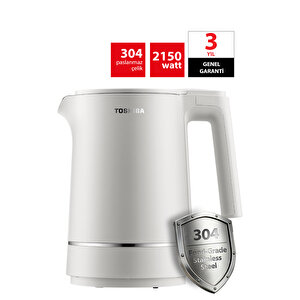 Cool Touch Gizli Rezistanslı 1.5 L Beyaz Su Isıtıcı Kettle Kt-15ps1vme(w)