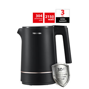 Cool Touch Gizli Rezistanslı 1.5 L Siyah Su Isıtıcı Kettle Kt-15ps1wcis(k)