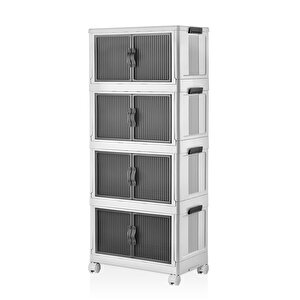 Katlanabilir Modüler Dolap 4 Lü 54 Cm X 31,7 Cm X 127 Cm