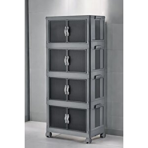 Katlanabilir Modüler Dolap 4 Lü 54 Cm X 31,7 Cm X 127 Cm