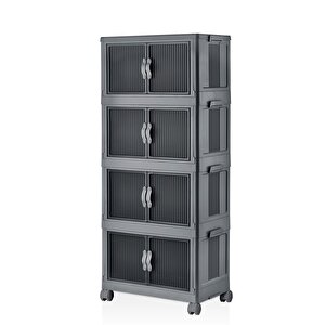 Katlanabilir Modüler Dolap 4 Lü 54 Cm X 31,7 Cm X 127 Cm