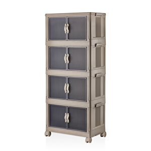 Katlanabilir Modüler Dolap 4 Lü 54 Cm X 31,7 Cm X 127 Cm