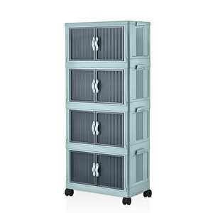 Katlanabilir Modüler Dolap 4 Lü 54 Cm X 31,7 Cm X 127 Cm