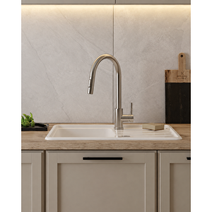 Vita- Sus304 Paslanmaz Çelik Spi̇ralli̇ Mutfak Evye Bataryası - İnce (slim) Zari̇f Başlik (2 Farklı Akış Modlu)-inoks Inox