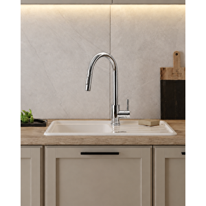 Vita- Sus304 Paslanmaz Çelik Spi̇ralli̇ Mutfak Evye Bataryası - İnce (slim) Zari̇f Başlik (2 Farklı Akış Modlu)-krom Krom